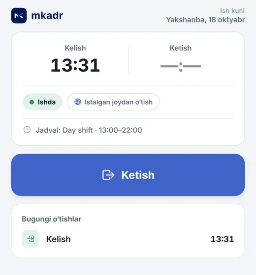 Мобильное приложение mkadr — главный экран